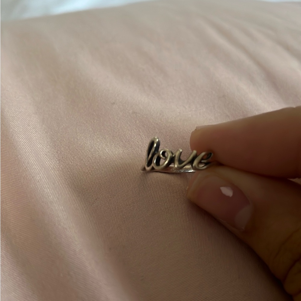 James Avery Silver "Love" Script Ring - image 1